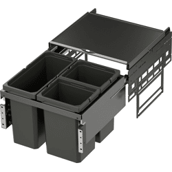 Vauth Sagel Abfalltrennsystem ENVI-Space 500er 1x16/2x10 l lavagrau