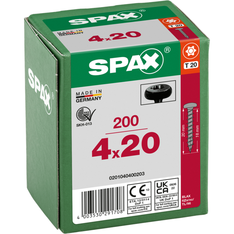 Halbrundkopf T-Star Plus VG T20 4x20 BLAX