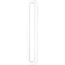 HERMAT Stirngriff für Schiebetüren 3660, Außenmaße: 85 x 16 x 1, 75 mm, weiß