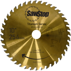 SawStop TITANIUM Sägeblatt 254x3, 2/2, 2x30, WZ40