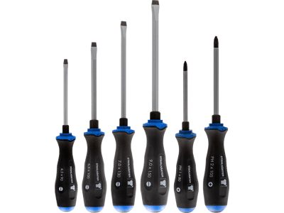 Schraubendrehersatz mit Schlagkappe 6-tlg Schlitz/ Kreuzschlitz PH