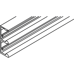 Hawa Doppellaufschiene EKU Combino 50 H FS ohne Dämpfeinzug,  Fixlänge 2500mm