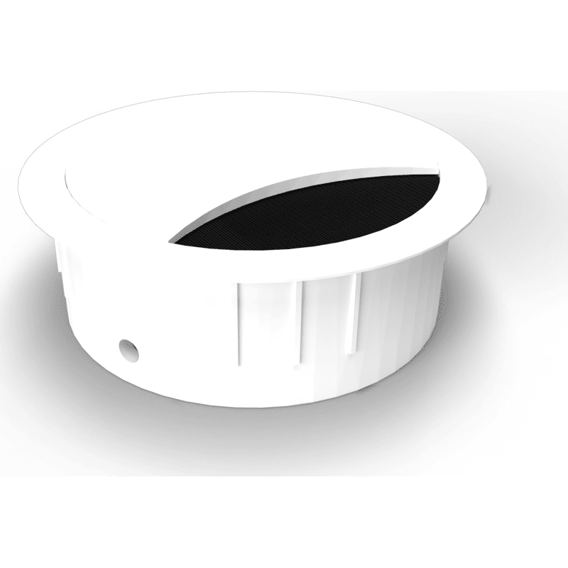 Kabeldurchführung Zamak weiss, Aussen: 67 mm, Bohrung: 60 mm