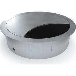 BMB Beschläge Kabeldurchführung Zamak chrom matt, Aussen: 80 mm, Bohrung: 88 mm