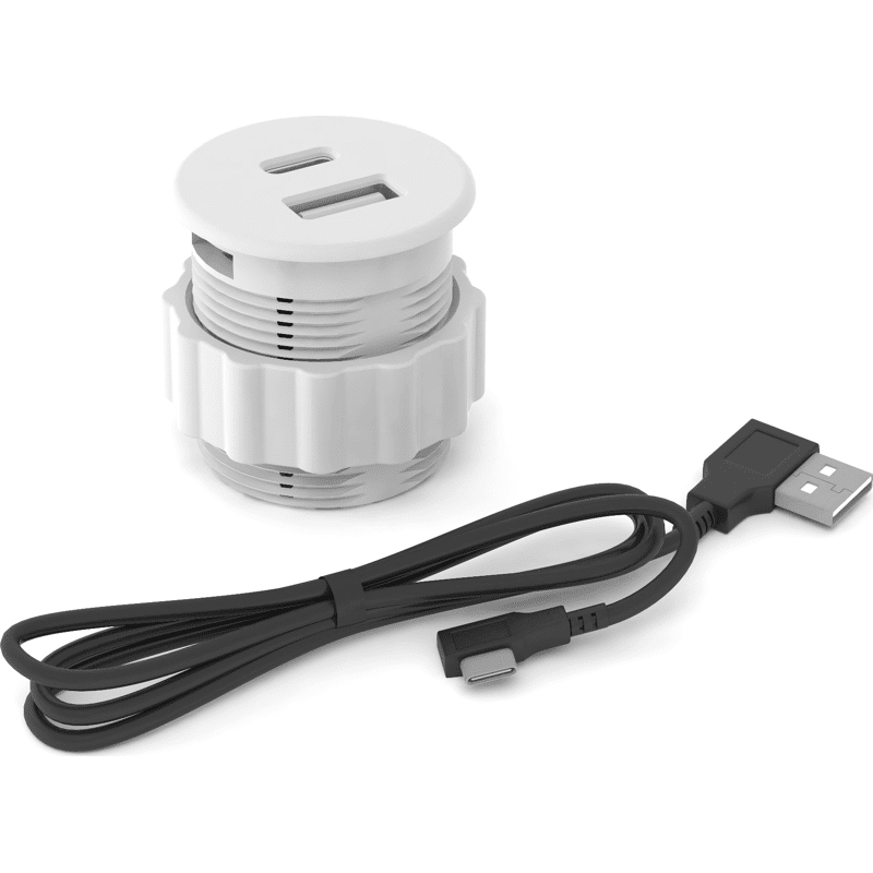 BMB USB-A+C Einbausteckdose weiß