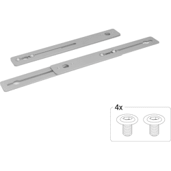 BMB Beschläge E-Plus D Abstandhalter Weißaluminium