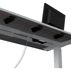 CATCHIT Up Kunststoff Kabelklemme mit 6 Kabelführungs-Mod. 155x65x42mm, schw.