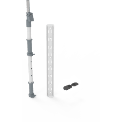 Kesseböhmer Achsrohr-Set LeMans II 600-750mm eisweiß